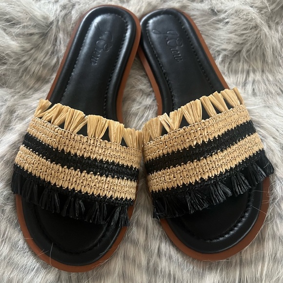 COPY - J.Crew New in Box Women’s Woven Raffia Fringe Strap Sandal Size 8 - Picture 6 of 6